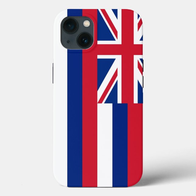 Patriotic Apple iPhone 13 Case-Mate, Hawaii flag Case-Mate iPhone Case (Back)