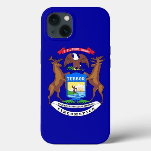 Patriotic Apple iPhone 13 Case_Mate Michigan flag iPhone 13 Case