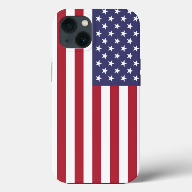 Patriotic Apple iPhone 13 Case-Mate with USA flag Case (Back)