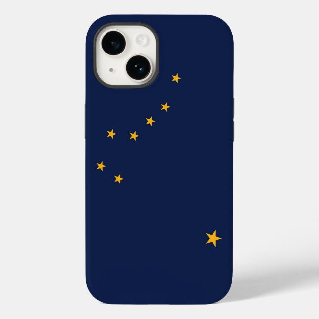 Patriotic Apple iPhone 14 Case-Mate, Alaska flag Case-Mate iPhone Case (Back)