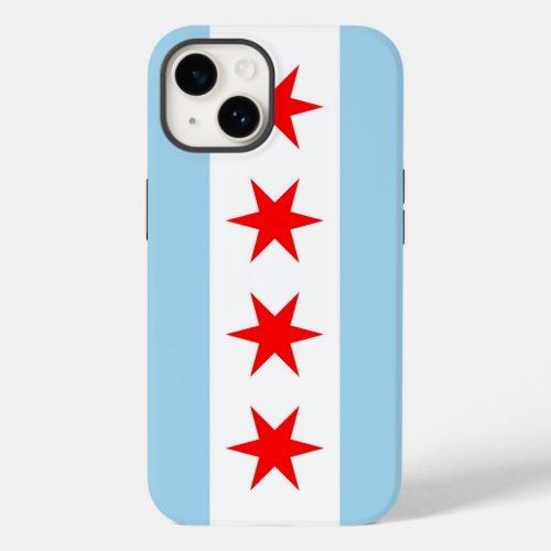 Patriotic Apple iPhone 14 Case_Mate Chicago flag Case_Mate iPhone 14 Case
