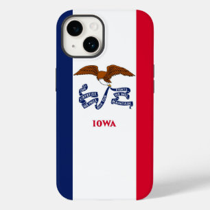Patriotic Apple iPhone 14 Case-Mate, flag of Iowa Case-Mate iPhone 14 Case