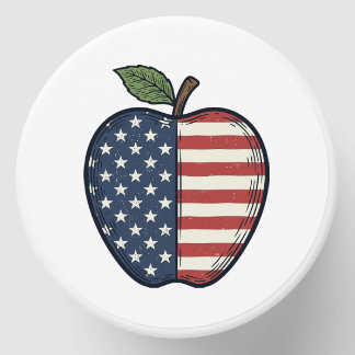 Patriotic Apple Vintage Engraving Vector Design_1 Mini Candle Favors
