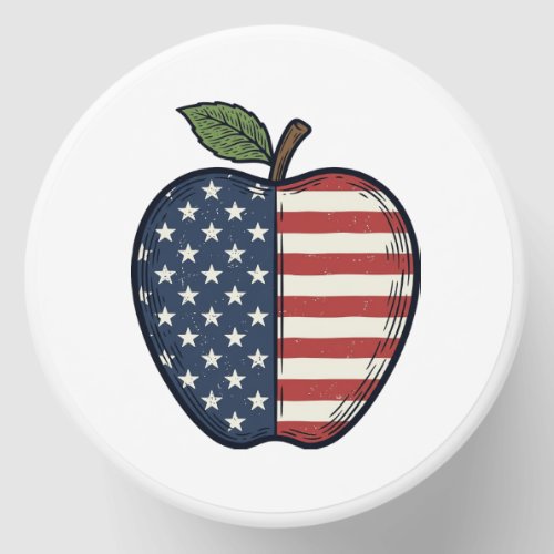 Patriotic Apple Vintage Engraving Vector Design_1 Mini Candle Favors