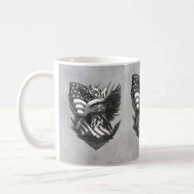 Patriotic Appreciation Thank You Military Veterans Coffee Mug (Left)