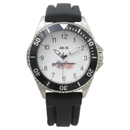 Patriotic AR_15 Semi_automatic Rifle Watch