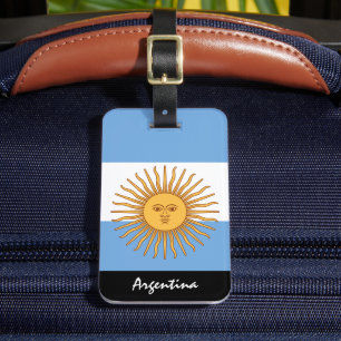 Patriotic Argentina Luggage Tags, Argentina Flag Tag