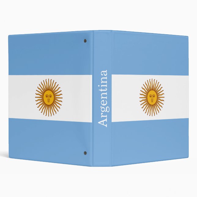 Patriotic Argentinian Flag 3 Ring Binder (Background)
