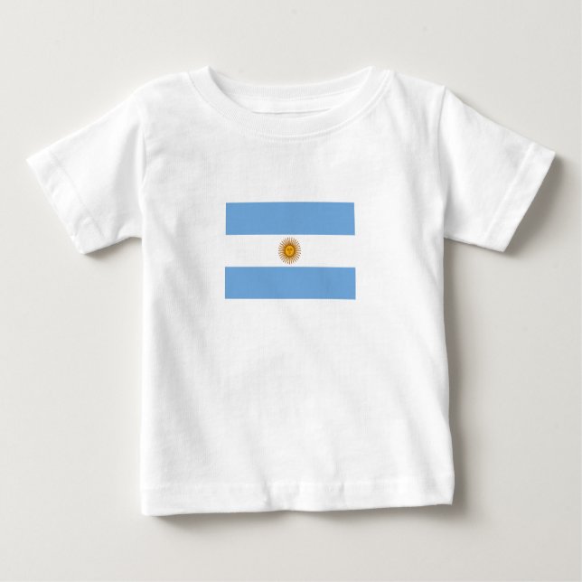 Patriotic Argentinian Flag Baby T-Shirt (Front)