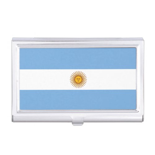 Patriotic Argentinian Flag Business Card Case