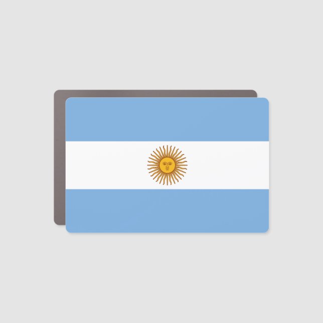 Patriotic Argentinian Flag Car Magnet (Front)