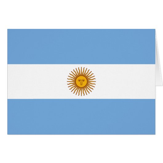 Patriotic Argentinian Flag Cards (Front Horizontal)