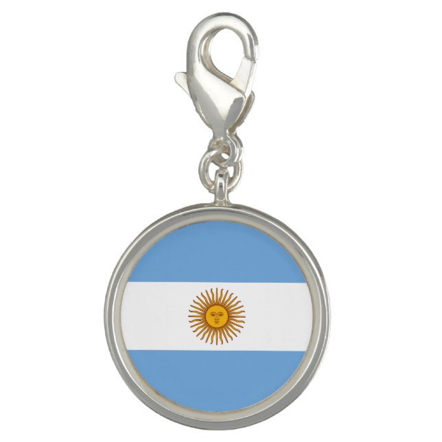 Patriotic Argentinian Flag Charm (Front)