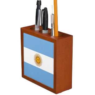Patriotic Argentinian Flag Desk Organizer