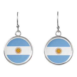 Patriotic Argentinian Flag Earrings