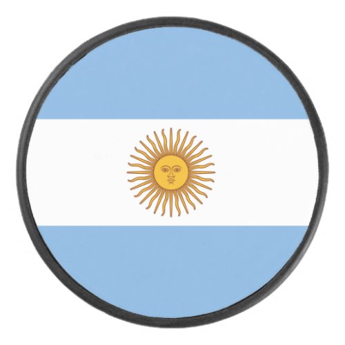 Patriotic Argentinian Flag Hockey Puck