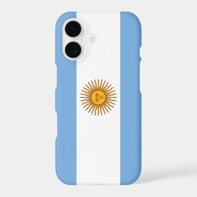 Patriotic Argentinian Flag Iphone Case (Back)