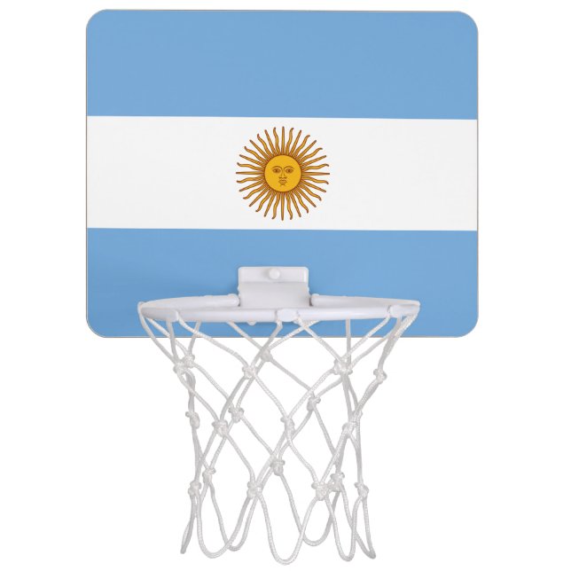 Patriotic Argentinian Flag Mini Basketball Hoop (Front)