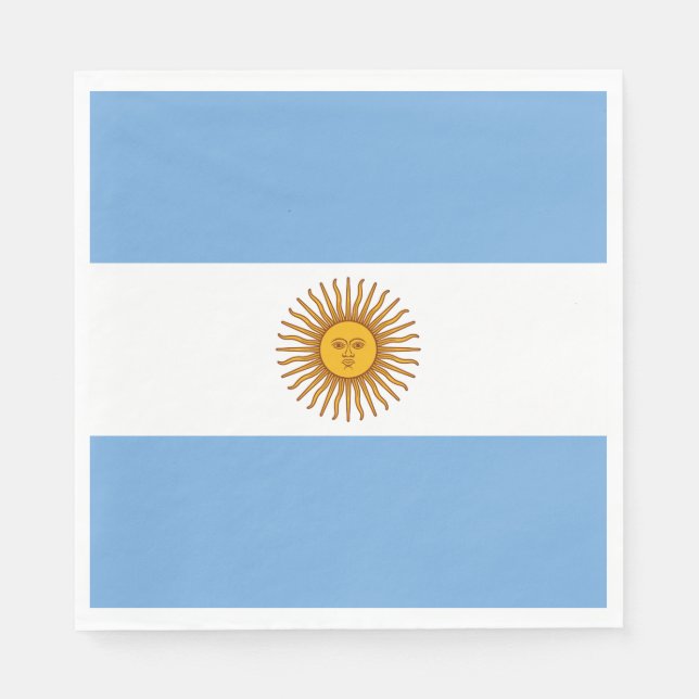 Patriotic Argentinian Flag Napkins (Front)