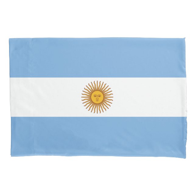 Patriotic Argentinian Flag Pillow Case (Front)