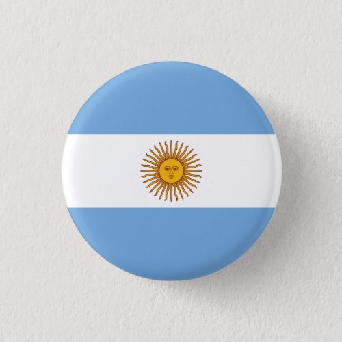 Patriotic Argentinian Flag Pinback Button