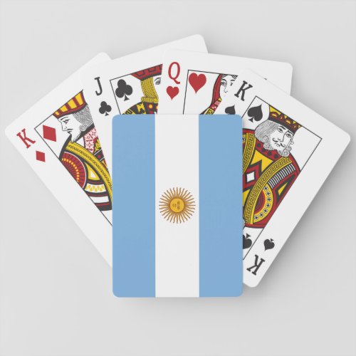 Patriotic Argentinian Flag Playing Cards