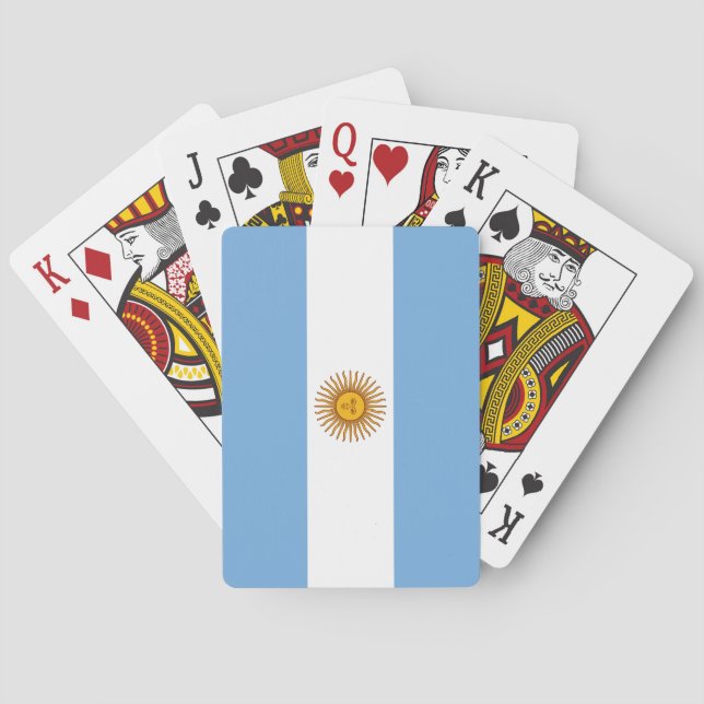 Patriotic Argentinian Flag Playing Cards (Back)