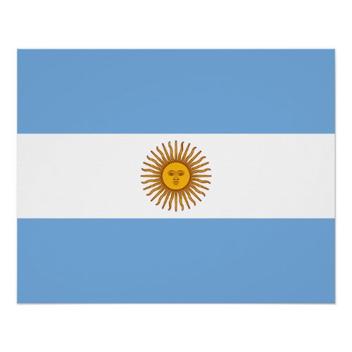 Patriotic Argentinian Flag Poster