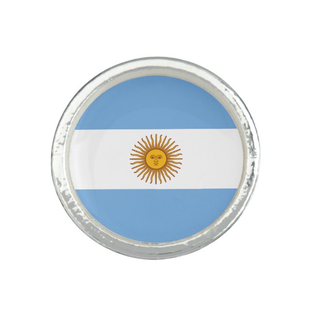 Patriotic Argentinian Flag Ring (Front)