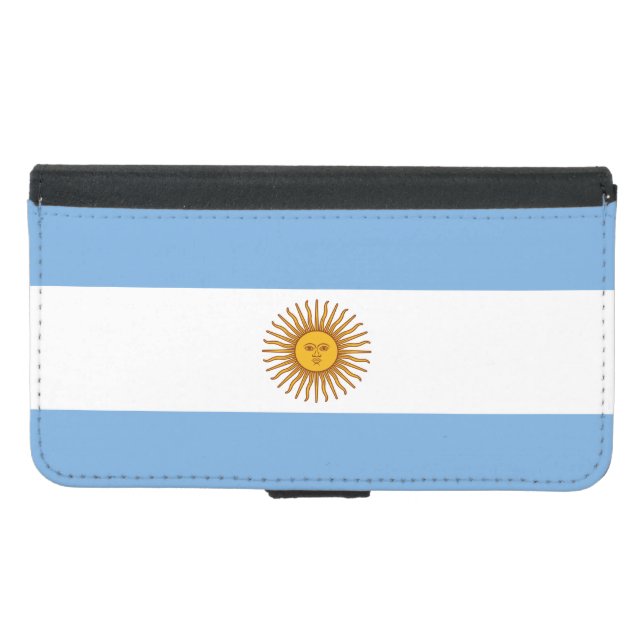 Patriotic Argentinian Flag Samsung Galaxy Wallet Case (Front (Horizontal))