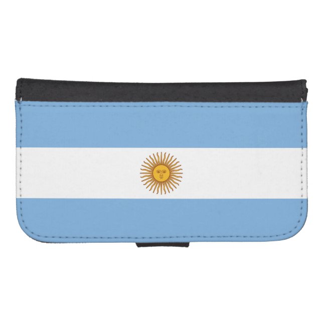 Patriotic Argentinian Flag Samsung Galaxy Wallet Case (Front (Horizontal))