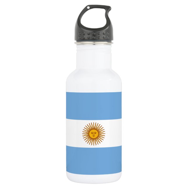 Patriotic Argentinian Flag Stainless Steel Water Bottle (Front)