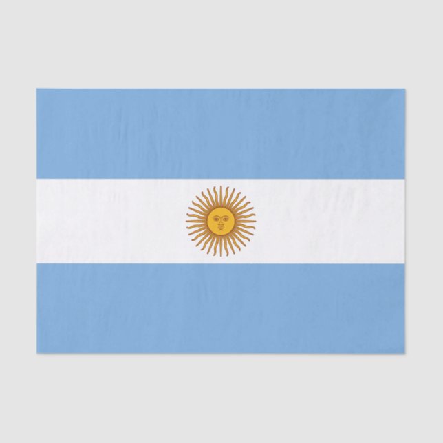 Patriotic Argentinian Flag Tissue Paper (Front)