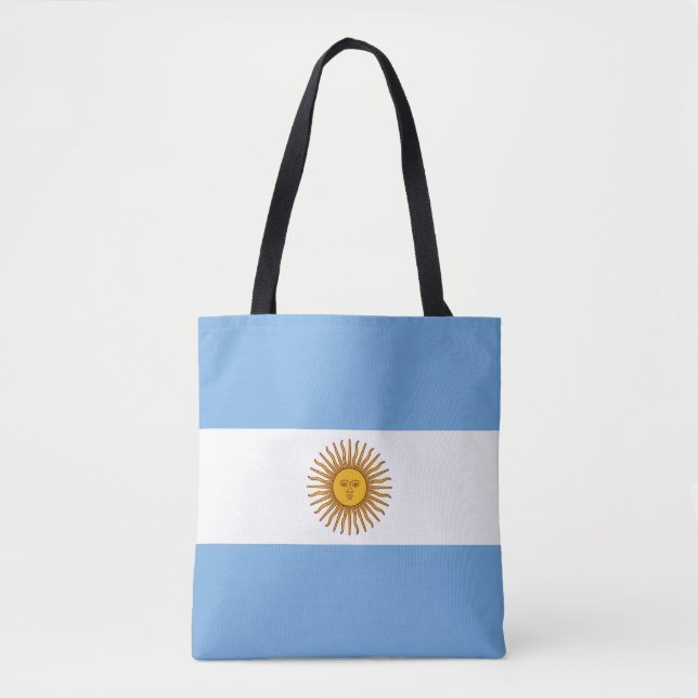 Patriotic Argentinian Flag Tote Bag (Front)