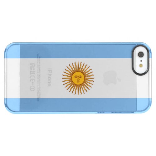 Patriotic Argentinian Flag Clear iPhone SE55s Case