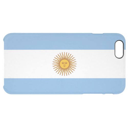 Patriotic Argentinian Flag Clear iPhone 6 Plus Case