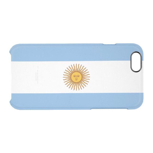 Patriotic Argentinian Flag Uncommon iPhone Case (Back Horizontal)