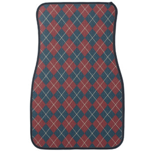 Patriotic Argyle Car Mats
