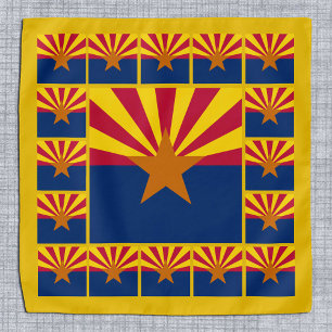 Patriotic Arizona Flag Bandana, GOLD fashion USA Bandana