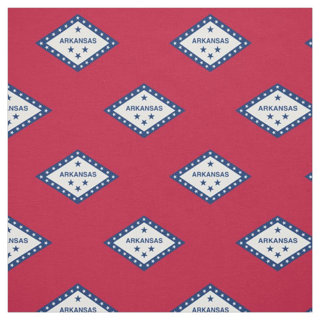 Patriotic Arkansas State Flag Fabric (Swatch)