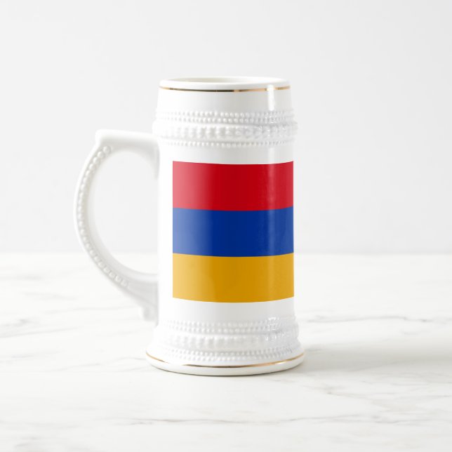 Patriotic Armenian Flag Beer Stein (Left)