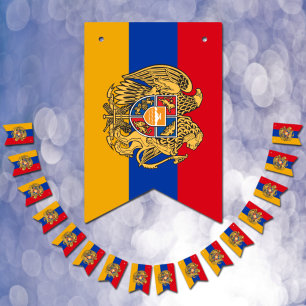 Patriotic Armenian Flag, Birthday Party Armenia Bunting Flags