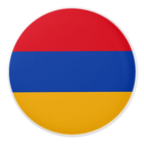 Patriotic Armenian Flag Ceramic Knob