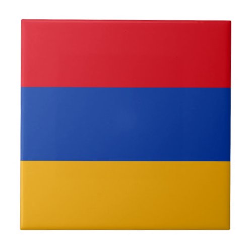 Patriotic Armenian Flag Ceramic Tile