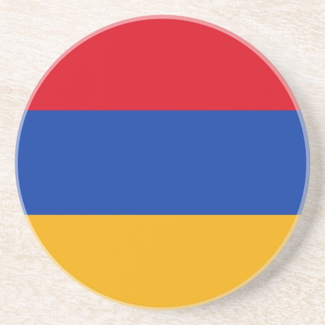 Patriotic Armenian Flag Coaster (Front)