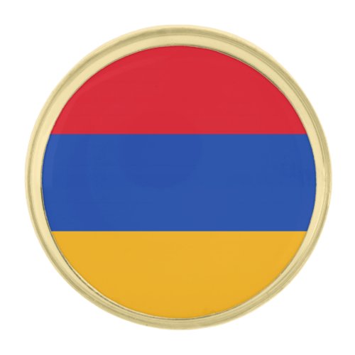 Patriotic Armenian Flag Gold Finish Lapel Pin
