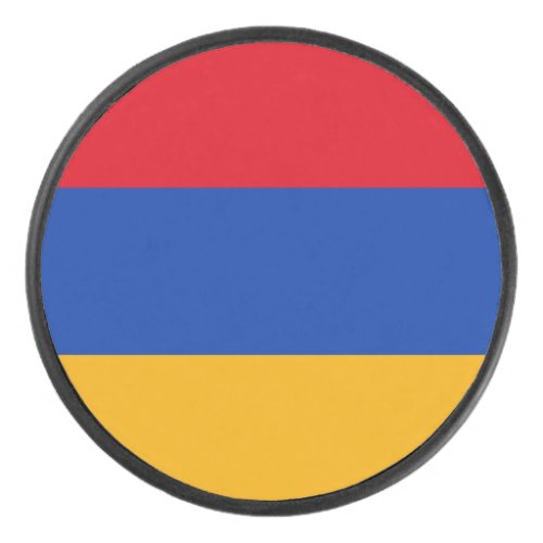 Patriotic Armenian Flag Hockey Puck