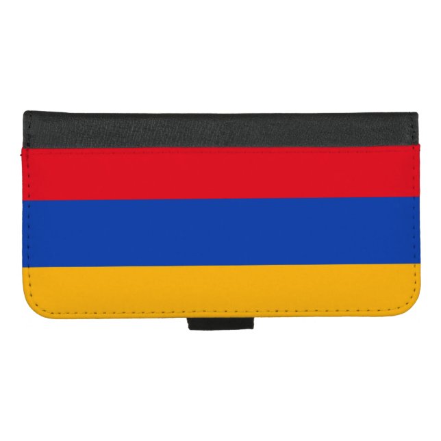 Patriotic Armenian Flag iPhone Wallet Case (Front (Horizontal))