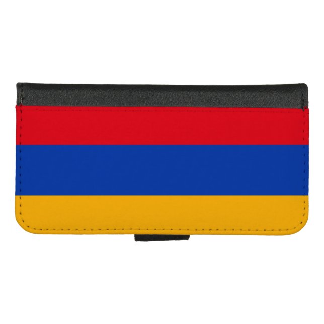 Patriotic Armenian Flag iPhone Wallet Case (Front (Horizontal))