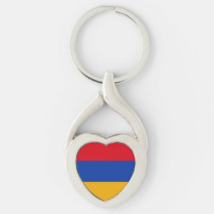 Patriotic Armenian Flag Keychain
